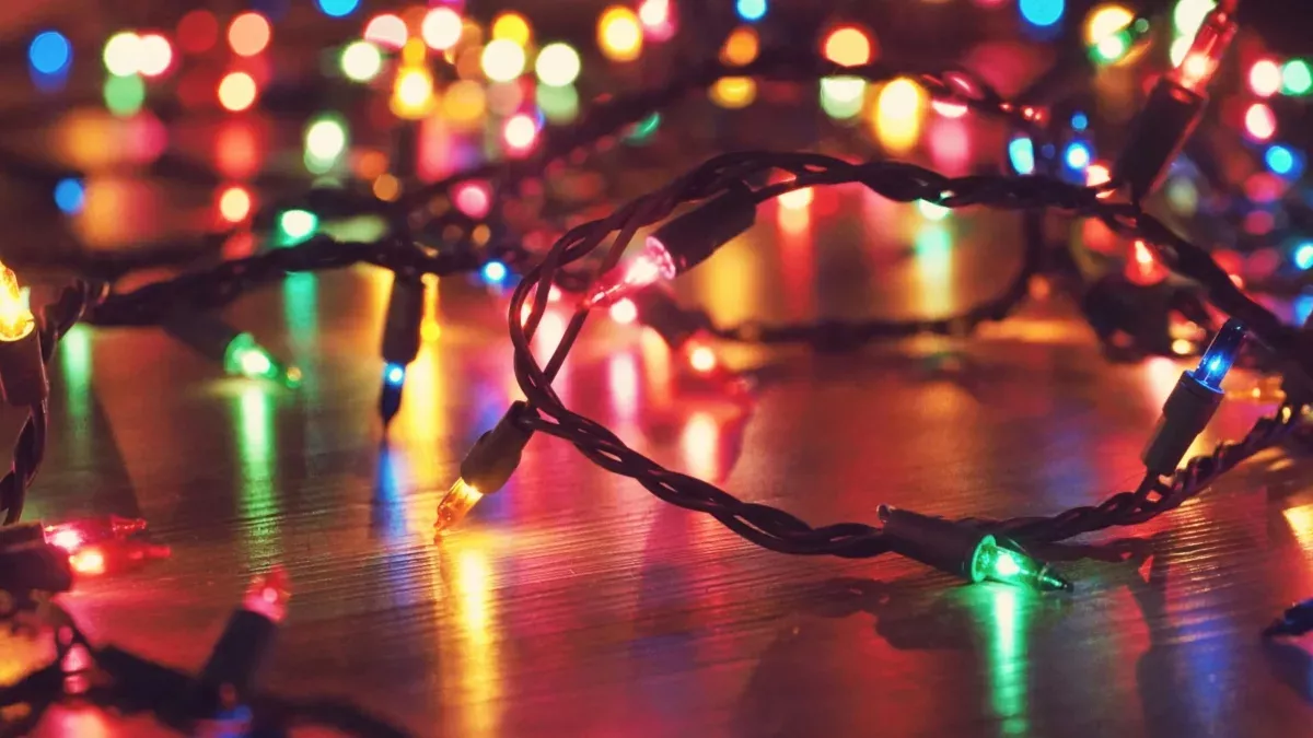 Christmas light fire hazard caution