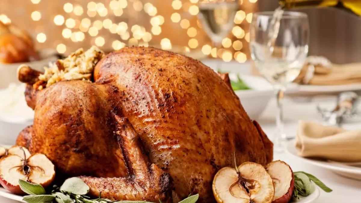 The perfectly cooked Christmas turkey