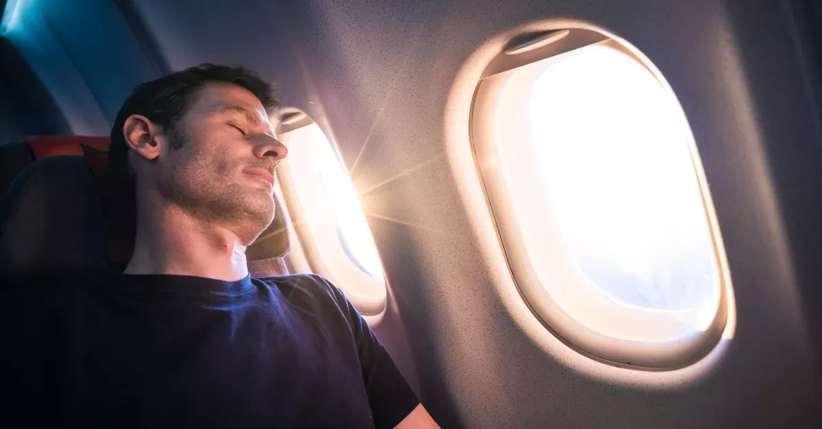 Sleeping on the plane 