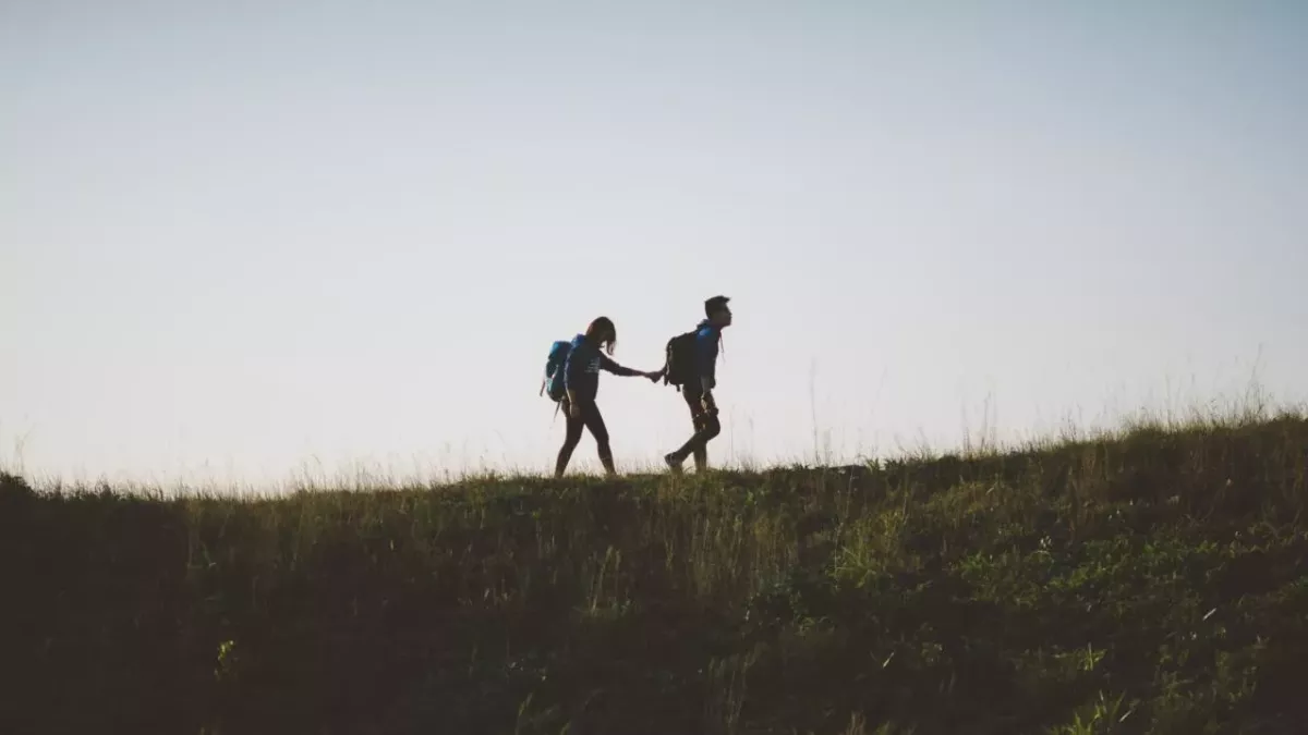 Couple walking