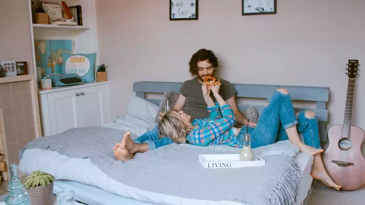 Couple at home