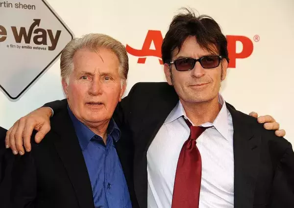 Martin Sheen and Charlie Sheen