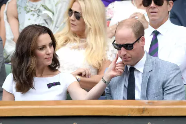In 2017, Kate showed a rare instance of PDA as she was wiping away a speck from the Prince's cheek.