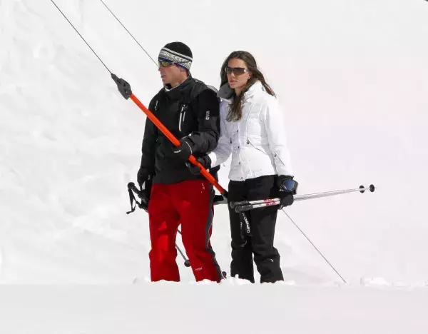 First pictures of the couple began to emerge in 2004, with Kate and William pictured at the Swiss ski resort of Klosters.