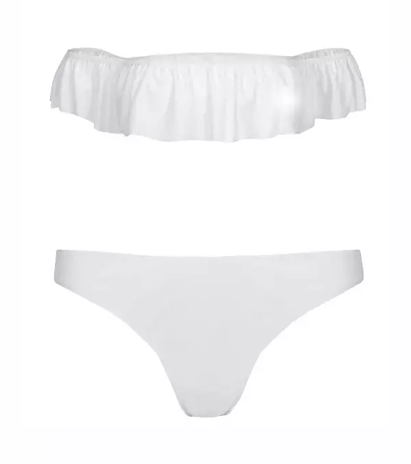 Check out this cute Pull and Bear bohemian white bikini!