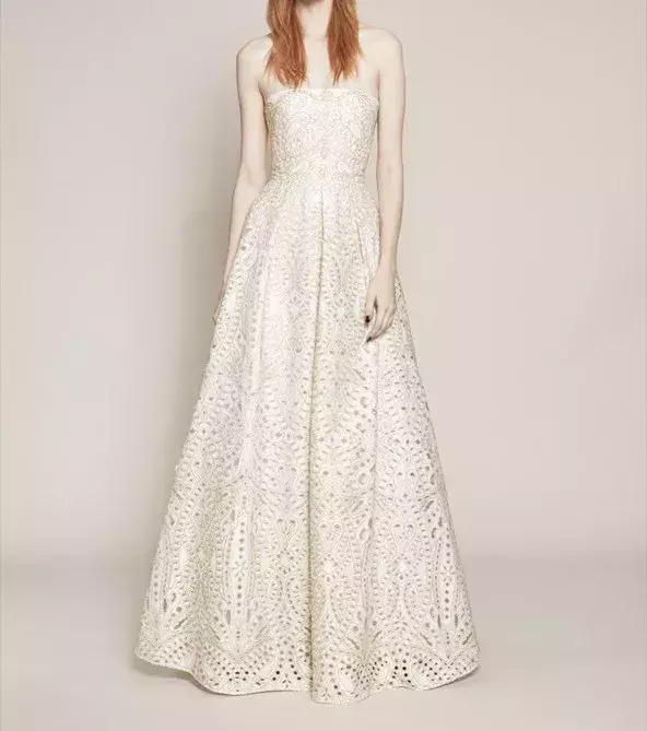 Civil ceremony wedding dress: Marchesa Notte, price on request