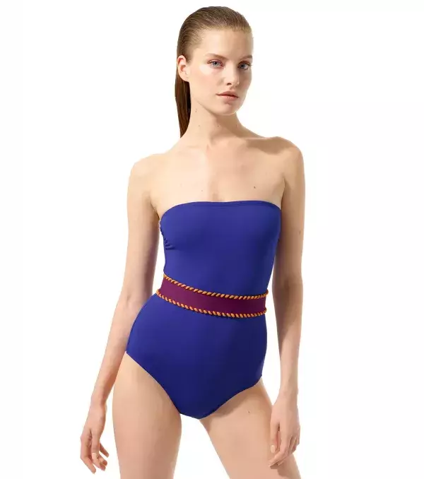 A daring cobalt blue one piece will make you stand out like a star. You can find this at Eres.