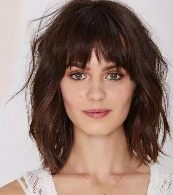 If you fancy a fringe then try this style. It's stylish and sophisticated!