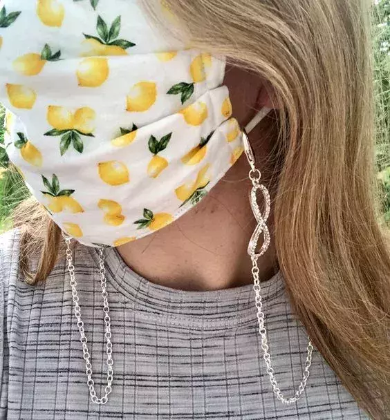 Rhisnestone mask chain with infinity closures