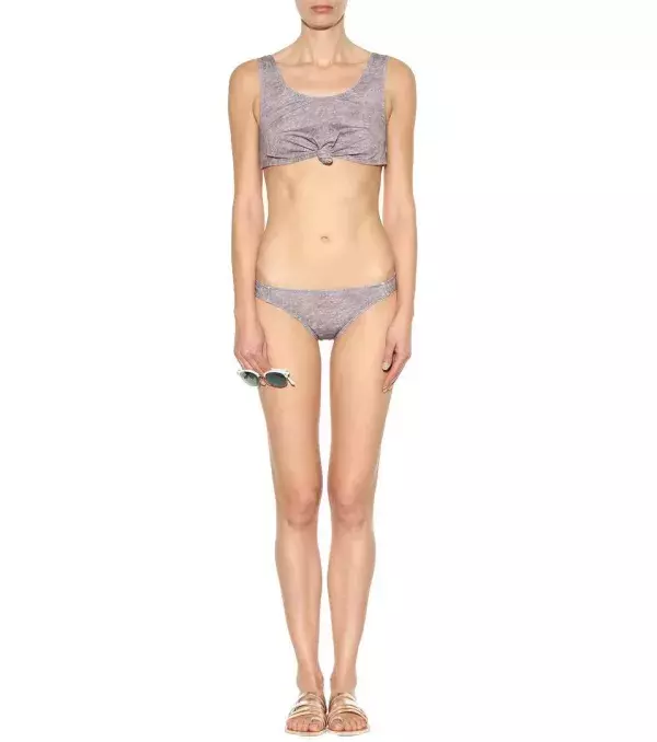 Want to feel comfortable all day long? Try this gray loose fit bikini from Beth Richards. You'll love the top!