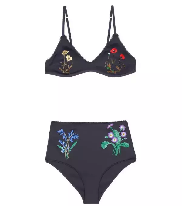 Want a unique swimsuit this summer?Try the triangle floral print bikini made by Stella McCartney.