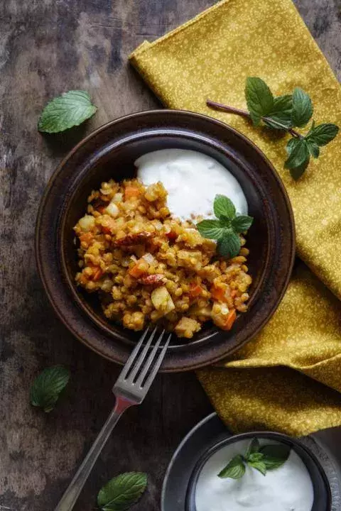 Dahl with red lentils                          