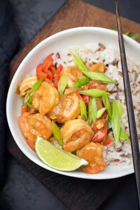 Shrimp in coconut milk                   