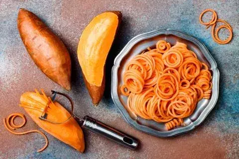 Sweet potato tagliatelle                